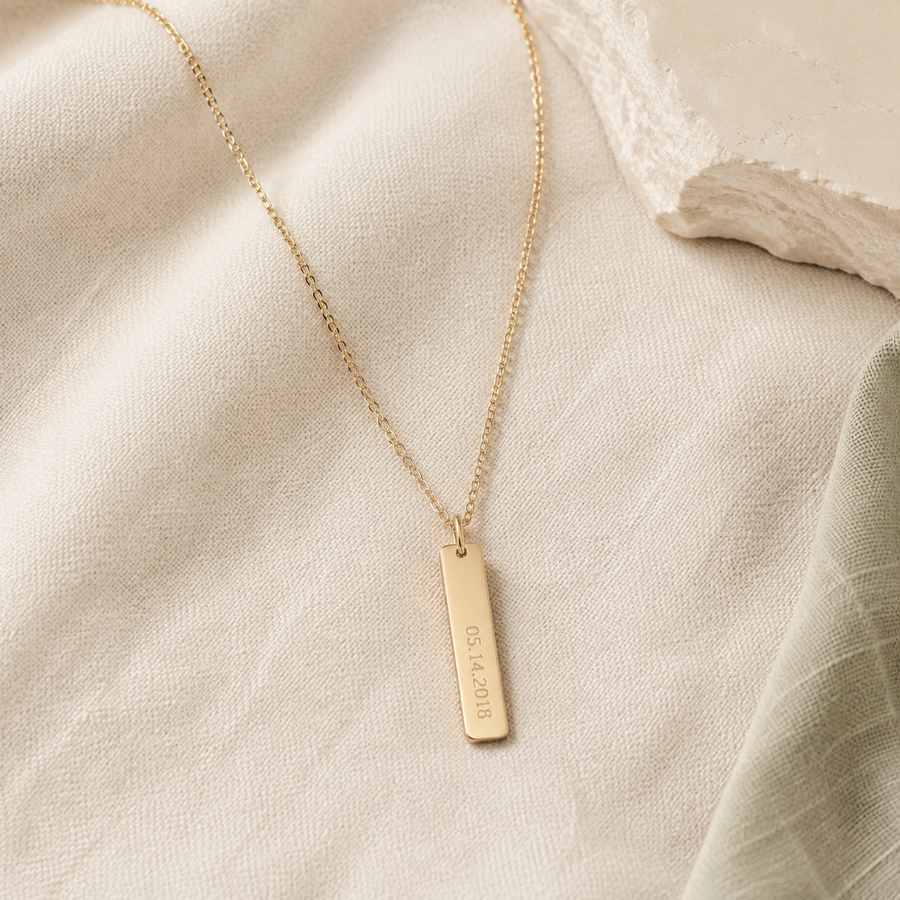 Exact Date Bar Necklace
