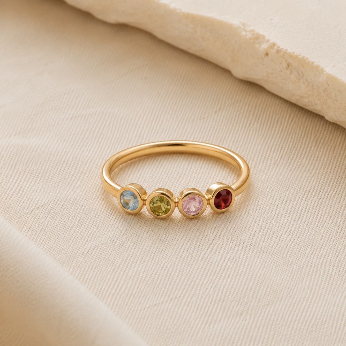 Family Birthstone Stack Ring
